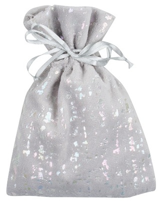 Látkový pytlík velurový s leskem šedý 12 x 16 cm Látkový pytlík velurový s leskem šedý 12 x 16 cm