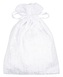 Látkový pytlík velurový s leskem bílý 16 x 24 cm