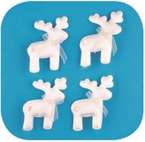 Sob bílý na klipu 6 cm, 4 ks v sáčku