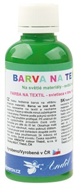 Barva na textil 50g - 9. TMAVĚ ZELENÁ