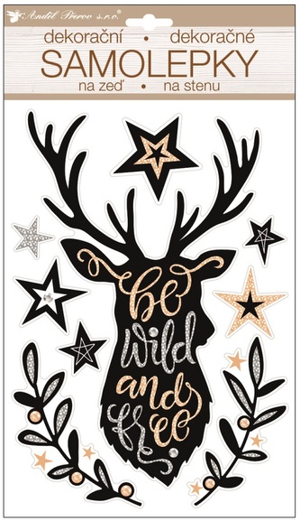 Samolepka na zeď jelen prostorová 36 x 21 cm Samolepka na zeď jelen prostorová 36 x 21 cm