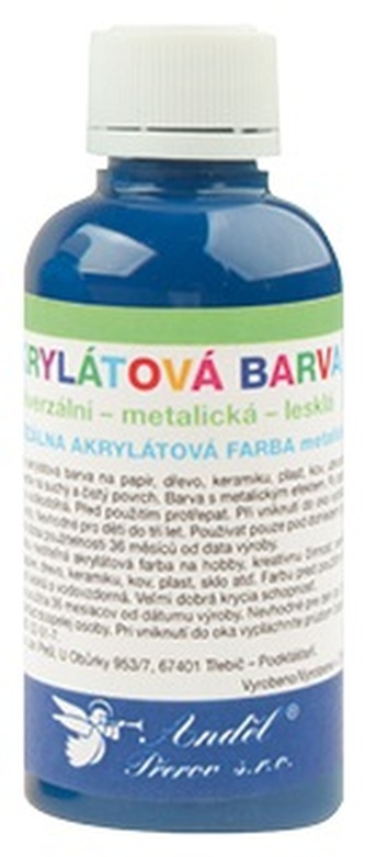 Akrylová barva lesklá 50g - 7. TMAVĚ MODRÁ