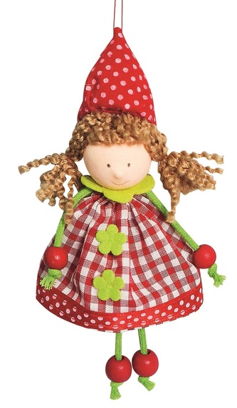 Panenka látková na zavěšení 14 cm