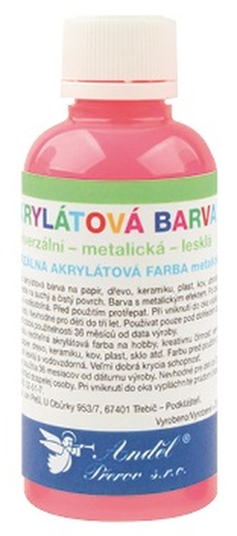 Barva na textil svítící ve tmě 50g - 3. NEON ČERVENÁ