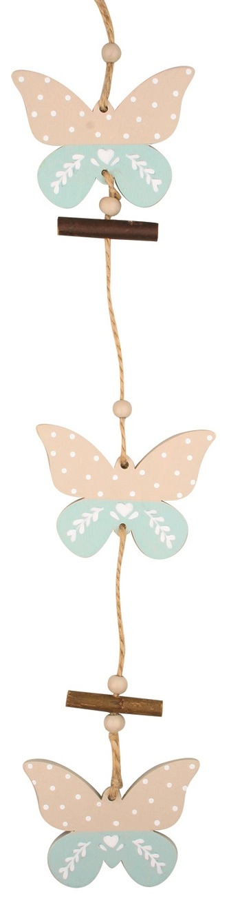 Motýlek dřevěný k zavěšení 33 cm