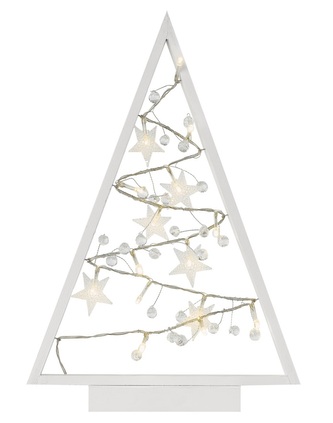 Osvětlení dřevěný stromek 27 x 40 cm, teplá bílá 15 LED