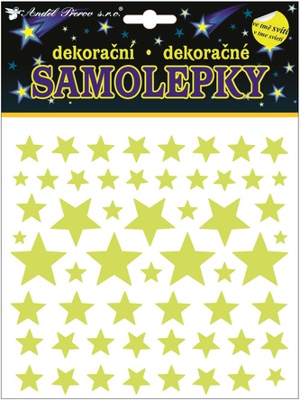 Samolepky svítící ve tmě hvězdy 18 x 18 cm Samolepky svítící ve tmě hvězdy 18 x 18 cm