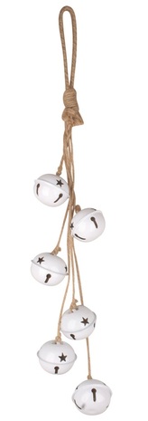 Rolničky na provazu bílé 51 cm