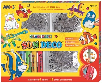 Sada ZVÍŘÁTKA, barvy na sklo 6 ks + 18 sklíček Sada ZVÍŘÁTKA, barvy na sklo 6 ks + 18 sklíček