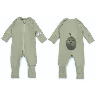 Moniel Dětský rostoucí overal Oliva Olive 56 cm