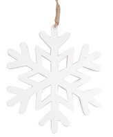 Dřevěná vločka na zavěšení 15 cm