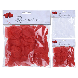 Lupeny růží 100 ks bíla