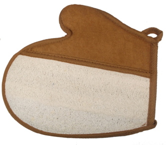 155 MAGNUM Mycí masážní rukavice lufa a bavlna