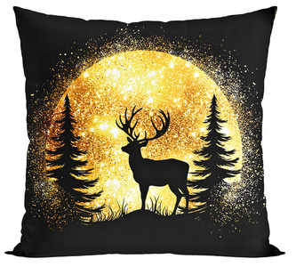 Vánoční polštář DEER IN GOLD 40x40 cm  Mybesthome
