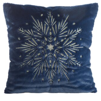 Vánoční polštář SNOWFLAKE IV. modrá 45x45 cm MyBestHome