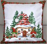 Vánoční polštář XMAS HOUSE 40x40 cm Mybesthome