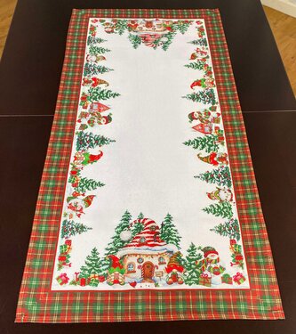 Vánoční ubrus - běhoun na stůl XMAS HOUSE 40x85 cm Mybesthome