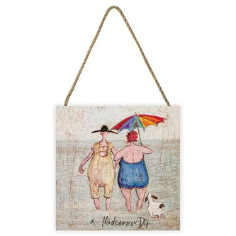 Dřevěný obraz Sam Toft - A Midsummer Dip, 20 × 20 cm