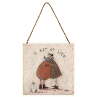 Dřevěný obraz Sam Toft - A Bit of Love, 20 × 20 cm