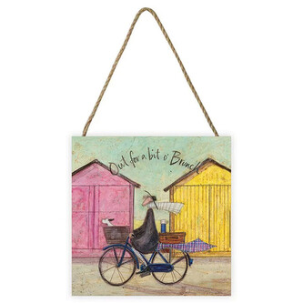 Dřevěný obraz Sam Toft - Out for a bit o' Brunch, 20 × 20 cm