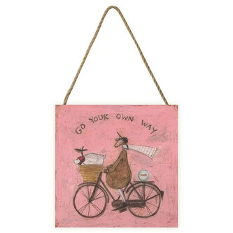 Dřevěný obraz Sam Toft - Go Your Own Way, 20 × 20 cm