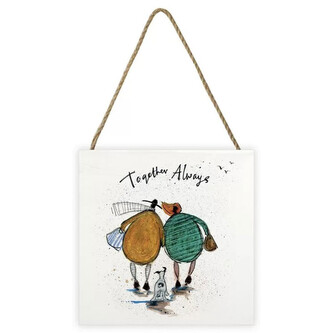 Dřevěný obraz Sam Toft - Together Always, 20 × 20 cm