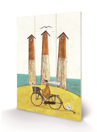 Dřevěný obraz Sam Toft - The Square, The Round and The Arched, 20 × 29.5 cm