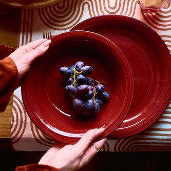 Sada talířů OBLAN | hluboké vínové talíře, 4 ks | 21 cm | 706639