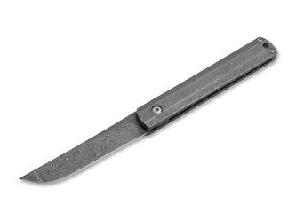 Böker Plus 01BO634DAM Wasabi Damascus vreckový zberateľský nôž 7,3 cm, damašek, titán, puzdro