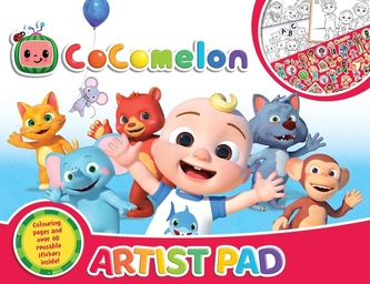 Cocomelon - veľký pracovný zošit ARTIST PAD s nálepkami a omaľovánkami Cocomelon - veľký pracovný zošit ARTIST PAD s nálepkami a omaľovánkami