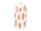 Bolsius Rustic s potiskem Válec 68x130mm Soft Pearl svíčka