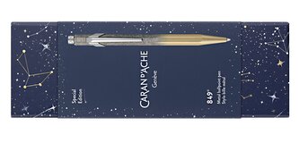 Kuličkové pero "849 Cosmic blue", zlatá, CARAN D'ACHE NM0849.124