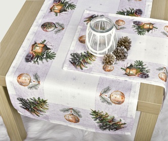 Ubrus vánoční, Vánoce v anglickém stylu 30 x 45 cm