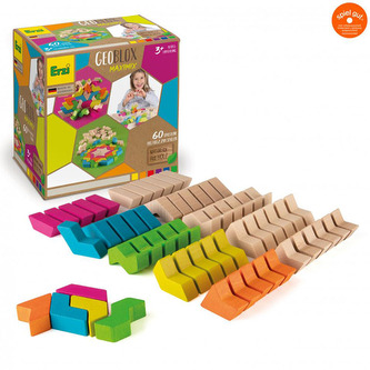 Klocki drewniane GeoBlox MaxiMix 60 el. Erzi Klocki drewniane GeoBlox MaxiMix 60 el. Erzi