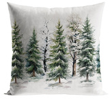 Vánoční polštář ZIMNÍ LES 40x40 cm  Mybesthome