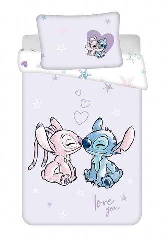 Jerry Fabrics Povlečení do postýlky Lilo and Stitch Purple baby 100x135, 40x60 cm Jerry Fabrics Povlečení do postýlky Lilo and Stitch Purple baby 100x135, 40x60 cm