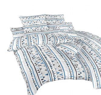 Dadka Povlečení bavlna Indián denim 240x200, 2x70x90 cm