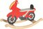 Zabawka na biegunach z drewna Motor Red Goki