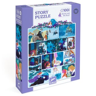 DJECO Story puzzle - Kráska a zvíře - 100 pcs