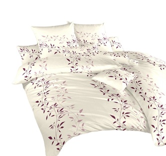 Dadka Povlečení krep Mandevila bordó na banánovém 240x200, 2x70x90 cm