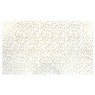 Ubrus - zlatý vánoční vzor, 100% polyester, 130 x 220 cm.