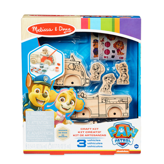 Drewniane figurki do pomalowania Psi Patrol Wooden Craft Kit – Vehicles Melissa and Doug