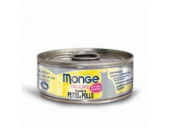 MONGE DELICATE Cat  konzerva  kuřecí prsa 80g/24bal.