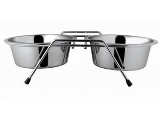 Dvojmiska LAVOR nerez se stojanem (chrom) 0,35l/13,5cm (60)