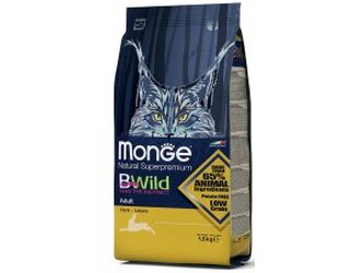 MONGE BWILD Cat  Adult  Zajíc 35/18    1,5kg MONGE BWILD Cat  Adult  Zajíc 35/18    1,5kg