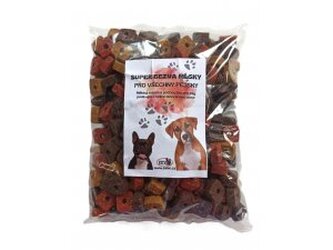 KROUŽKY MIX poloměkké - jehněčí, hovězí, kuřecí 2kg sáček