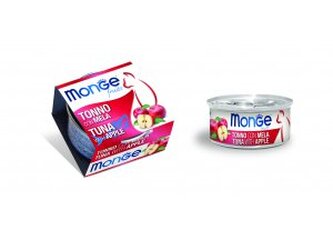 MONGE FRUIT Cat  tuňák s jablkem 80g/24b