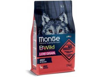 MONGE BWILD Dog - Low Grain - Srnčí, Adult 2,5kg 28/18 MONGE BWILD Dog - Low Grain - Srnčí, Adult 2,5kg 28/18