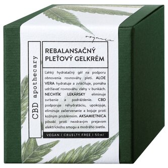 Organický rebalanzační pleťový gelkrém 50ml CBD apothecary