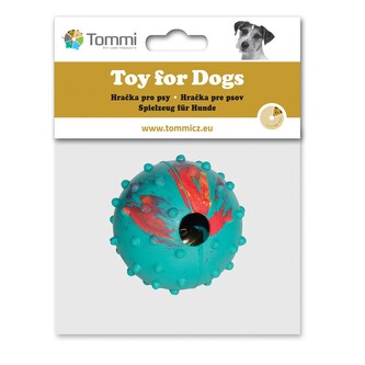 Míč s rolničkou ježatý, 6,5cm